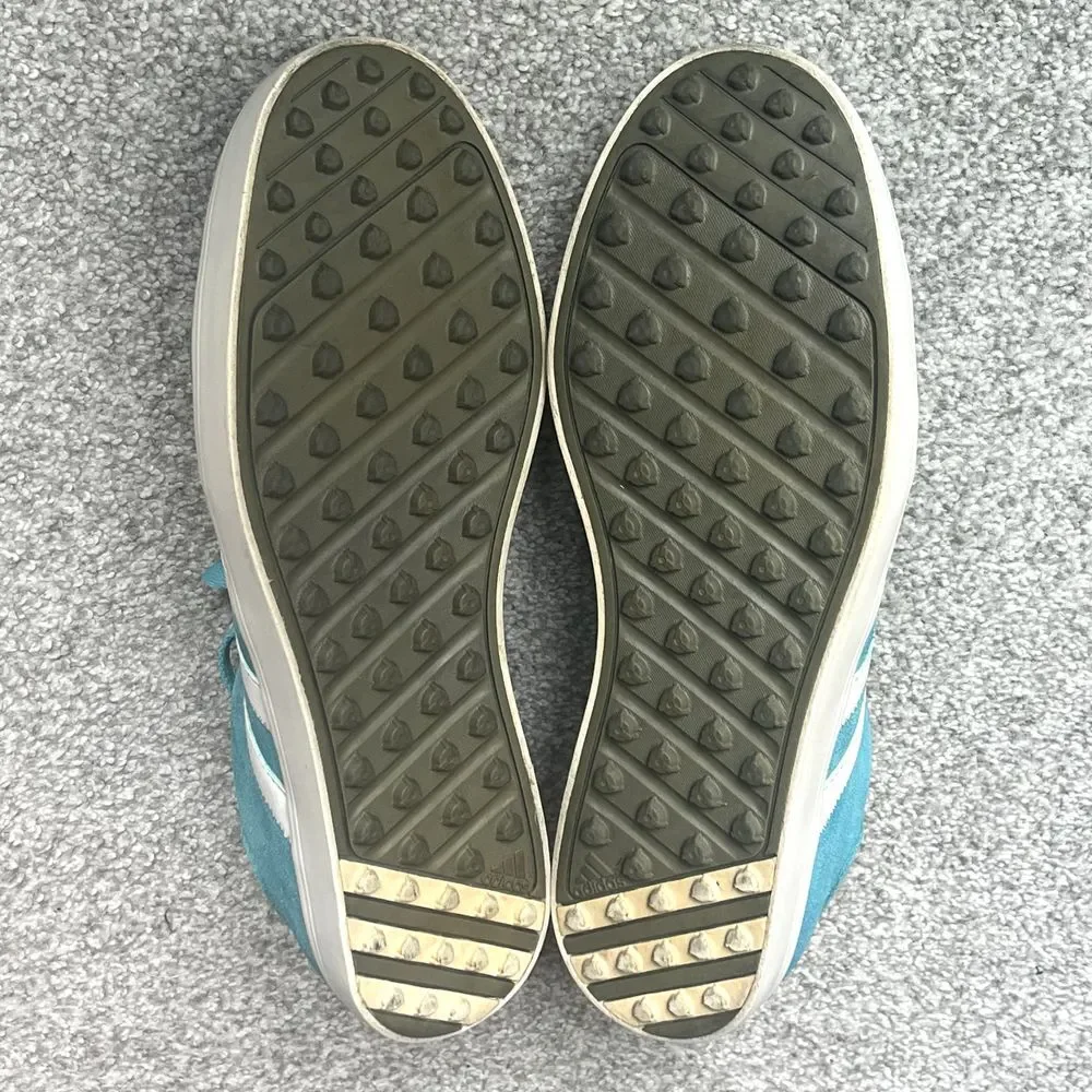 Adidas‎ Adicross Spikeless Golf Shoes Classic Blue Teal Suede Mens 11, UK 10.5